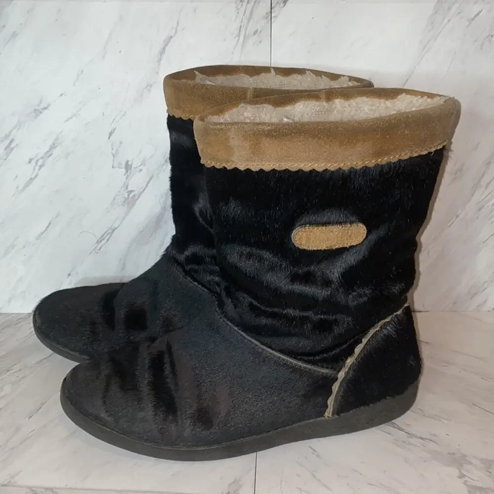 Vintage Tecnica Italian Goat Fur Lined Boots 40